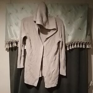 New York & Company Cream Cardigan Sweater